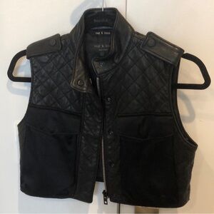 Rag & Bone Cropped Calf Skin Vest